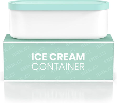2 Frozen BALCI - Ice Cream Container - Quart - Perfect Reusable Freezer Storage for Homemade Ice Cream Tubs for Sorbet
