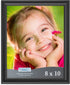 Icona Bay 8x10 Black Picture Frame - Contemporary Composite Wood Frame for Walls or Tabletop - Lakeland Collection