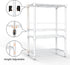 MZG Wire Storage Shelving, 3-Tier Utility Shelving Unit, Steel Organizer Rack for Home, Kitchen, Office, White