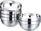 SATINIOR 6 Pack Stainless Steel Bowls - Double-walled Insulated Bowl Metal Snack Bowl for Kids and Adults (13 oz)