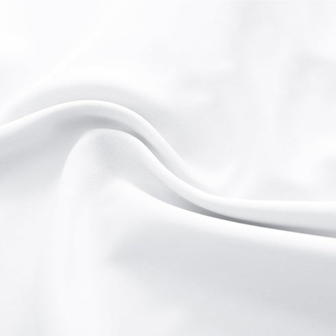 DONREN Pure White Small Window Curtain Panels for Kitchen - Room Darkening Curtain Tiers (30 x 30 Inch, 1 Pair)