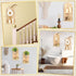 2 Bedroom(2 Geetery Pcs Boho Wall Shelf Arch Wooden Floating Shelves Mid Century Rainbow Wall Shelf Hanging Holder