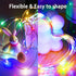 4 Pack 20FT 60LED Multicolor Fairy Lights Battery Operated with Remote, Waterproof Cuttable Twinkle Lights with Timer
