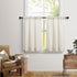 Kitchen Cafe Curtains 24 Inch Length 2 Panels Set Back Tab Pocket Light Filtering Sheer Privacy Linen Short Curtains for Small Window Cream Colored Curtain for Bathroom 30x24 Ivory Off White