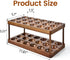 2 Countertop, 36 Wooden Double Layer Egg Holder - Farmhouse Kitchen Acacia Egg Tray Organizer - Tier Fresh Egg Storage