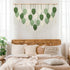 51.5"W 33.5"L Weldomcor Large Macrame Wall Hanging, Boho Leaves Macrame Tapestry Wall Decor Handmade Woven Hanging