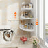 Set 3 12 Inch Homode Floating Corner Shelves, of Wood Corner Wall Shelves with Wire Hole, Deep Hanging Corner Display
