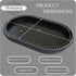 Counter, Hrastany Black Oval Wood Decorative Ottoman Tray for Coffee Table Kitchen Living Room, Handcrafted Wooden