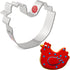 Ann Clark Cute Chicken Cookie Cutter, 3-3/4 Made in USA