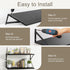 12 Inch Set 2, 16" 12" 12 Fun Memories Deep Floating Shelves for Wall, Deep Black Floating Shelves of W x D Wall Shelf