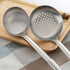 Pleafind 2-Pcs Ladle and Slotted Spoon, Stainless Steel Cooking Utensils for Home and Restaurant, Dishwasher Safe