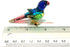 Handmade Mini Blown Glass 2" Parrot Blue Bird - Fantasy Collectible Figurine, Dollhouse Gift Ideas