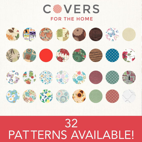 Covers For The Home Deluxe Elastic Edged Flannel Backed Vinyl Fitted Table Cover - All-Over Leaves Pattern, Fits Tables
