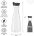 OGGI Clear Carafe w/Flip Open Lid, Ideal Juice Bottle, 1.6 Lt (54Oz), Black