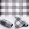 Self Adhesive Vinyl Faux Gingham Plaid Cloth Look Shelf Drawer Liner Paper, 17.7x78 Inch (Grey)