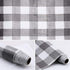 Self Adhesive Vinyl Faux Gingham Plaid Cloth Look Shelf Drawer Liner Paper, 17.7x78 Inch (Grey)