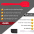Silicone Spatula Set of 7, P&P CHEF Heat-Resistant Rubber Utensils for Non-Stick Cooking, Baking, Mixing, Red