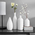 Set 4,Modern White Ceramic Vase of Farmhouse Decorative Vases for Entryway Mantel Centerpiece Bookshelf Console Table