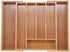 Bamboo Drawer Organizer, Expandable Cutlery Tray, Adjustable Utensils Holder for Storing Silverware in Kitchen, Bedroom