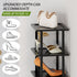 '-7 Closet Vertical Tall Shoe Rack Organizer for Entryway Tier Free Standing Slim Narrow Bamboo Wood Corner Stackable