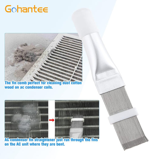 Air Conditioner Fin Comb Pack of 2, AC Condenser Fin Straightener Cleaner, Evaporator Radiator Cleaning Tool