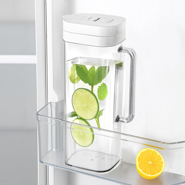 SlimFit 2 Quart (2 Liter) pitcher with lid - Water jug for