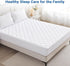 Queen Mattress Protector - 100% Waterproof Quilted Cover, Noiseless Soft & Cooling, Deep Pocket 6"-21", White