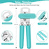 Manual Can Opener, 10 Colors, Heavy Duty Handheld Stainless Steel, Smooth Edge, Easy Turn Knob, Aqua Sky