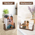 Mixoo 4x6 Wood Photo Picture Frame 2 Pack - Rustic Wooden Frame with High Definition Acrylic Covers