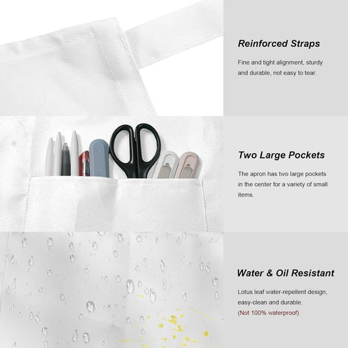 IMERAGO 15 Pcs Adult Aprons Bulk with Pockets Adjustable Bib Chef Apron for Women Men Painting Cooking Crafting (S/L)