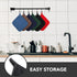 Joyhalo 4 Pack Black Pot Holders - Heat Resistant Terry Cloth Oven Hot Pads