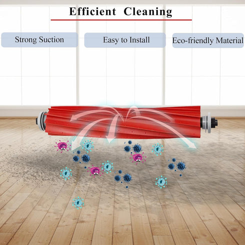 Rubber Main Brush Compatible with Roborock Q Revo S7 S7+ S7 MaxV, Robot Vacuum Cleaner Replacement Part