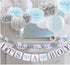 luckylibra Boy Baby Shower Decorations, It is a Boy Banners, Elephant Garland, Paper Lantern, Paper Flower Pom Poms