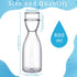 CHENGU Set Set 600 ml (1) Bedside Water Carafe with Tumbler Glass for Bathroom Mouth Washer Dispenser Mouth Wash