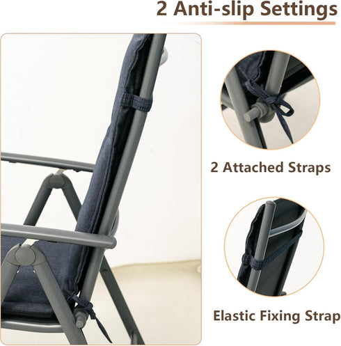 18" 42" 1.5", Set 2 C-Hopetree Indoor High Back Rocking Chair Cushions for Glider and Swivel Rocker, Outdoor