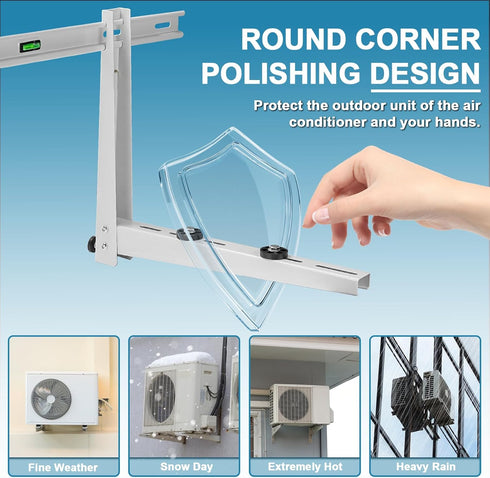 Cenipar Mini Split Mounting Bracket for 7000 Btu to 12000 Btu Mini Split Air Conditioner, Supports Up to 400 Lbs