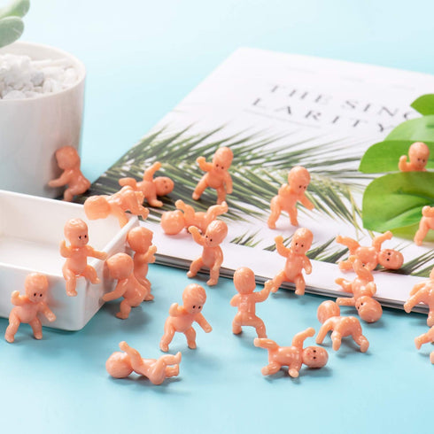JUXINDA My Water Broke Baby Shower Game - 36 Tiny Plastic Babies and 2 Ice Cube Trays for Games