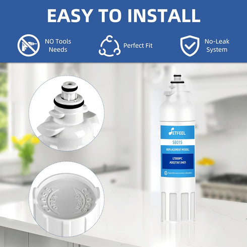 ADQ736134 Water Filter Replacement for LG LT800P ADQ73613401 LSXS26326S LMXC23746S LMXS30776D LSXS26336S LMXC23746D