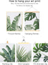 Botanical Wall Art Prints Set of 6, Tropical Leaves Decor Canvas Prints for Wall Decor, Green Wall Art Posters Set for