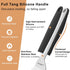 Set, 13.3" 11.3" (2 Pack) Stainless Steel Spatula Large & Small Slotted Fish Turner with Silicone Handle, Metal