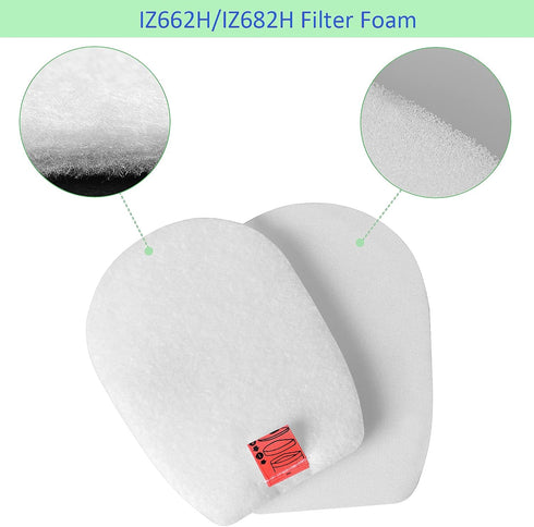 IZ662H IZ682H Filters for Shark Rocket Pet Pro Stick Vacuums, 2 Pack Filter, 4 Pack Foam & Felt Filter Kit