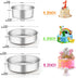 E-far Cake Pan Set of 3 (4 inch/6 inch/8 inch), Stainless Steel Round Layer Baking Pans for Tier Smash Cakes
