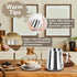 Milk Frothing Pitcher, 12oz Espresso Steaming Pitcher, Stainless Steel Milk Jug Cup with Decorating Pen