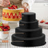 P&P CHEF Nonstick Cake Pan Set of 4 (4 + 6 + 8 + 9.5 Inch), Round Baking Pans for Layer Cake, Oven Safe