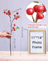 Forlaoers 4Pcs 21.6 Inch Realistic Red Artificial Berry with Stem Fake Berries Faux Fruits for Home Decor Room Table