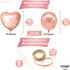 KatchOn Pack of 20 Big Rose Gold Heart Balloons - 18 Inch Rose Gold & Blush Pink Heart Shaped Balloons for Valentines &