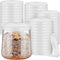 Tessco for you 48 Pieces Yogurt Container Lids Clear Plastic Jar Lids