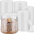 Tessco for you 48 Pieces Yogurt Container Lids Clear Plastic Jar Lids