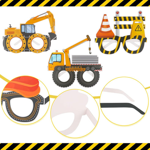 12 Hooqict Construction Party Favors Pcs Construction Party Eyeglasses Dump Truck Excavator Themed Birthday Party