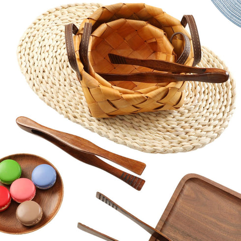 Wooden Tong, Vintage Wood Toaster Tongs, BBQ Meat Clip, Buffet Food Tongs, Kitchen Utensil for Cooking & Holding